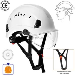 Klimhelmen Veiligheidshelmbril Constructiehelm voor klimmen Paardrijden Beschermende helm Buitenwerkhelmen ABS Werkkap