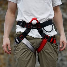 Klimmen R Professionele Outdoor Rock Harness Zittend Boinhill Sports Safety Belt Half Survival Equipment Aerial Work 230815