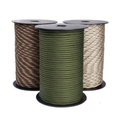 Klimmentjes 100m 550 Militaire standaard 9-core paraplu touw 4 mm buitenkoepelparaplu-touw overlevingsparaplu tentriem 230506