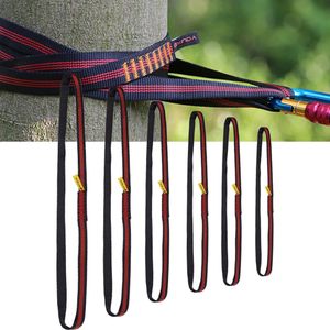 Cordes d'escalade 1 pièces bande d'escalade 22KN sangle de sangle en Polyester cordon de roulement pour escalade arbre arboriste équipement d'alpinisme 231124
