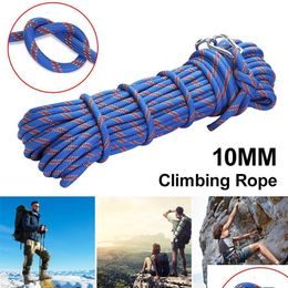 Cuerdas de escalada Cuerdas de escalada 10M15M20M30M Cuerda Rescate al aire libre Seguridad Paracord Seguro Escape Senderismo Herramienta de supervivencia Drop Entrega Spo Dhuwb