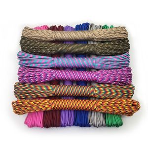 Cuerdas de escalada Colores Alta calidad Paracord 550 Cuerda Tipo III 9 Soporte 100FT Paracord Cuerda Cuerda Kit de supervivencia Venta al por mayor para senderismo Camping 230603