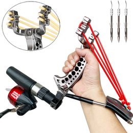 Klimtouwen Outdoor Vissen Schieten en Vissen Slings Opvouwbare Kom Ondersteuning Reel Dart Guard Lederen Band Set Maaltijd 230701