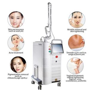 Utilisation clinique 60w Co2 Fractional Laser Machine Tube en métal Vieille cicatrice Vergetures rides Remover Skin Lifting rajeunissement de la peau vaginal serrer la machine laser