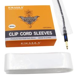 Clip 125 stuks Tattoo Clip Cord Sleeves Bags Supply Witte wegwerphoezen Tassen voor Tattoo Hine Professioneel tattoo-accessoire