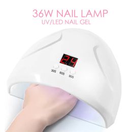 Clip 36W UV lampe LED lampe à ongles Sécheur à ongles Lumière de soleil pour manucure Gel Nails Séchage pour le gel Vernis de vernis