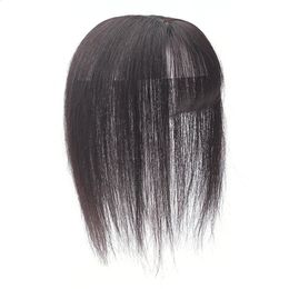 Clip dans des cheveux humains Bangs de dentelle Base Fringe Cheveux Natural Real Hair Brésilien Remy pour la perte de cheveux Machine Machine à cheveux pour femmes 240314