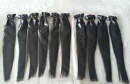 Clip dans les extensions de cheveux humains Options de cheveux brésiliens remy 70-160g serties de couleur noire naturelle, DHL gratuit
