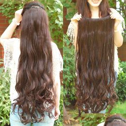 Extensions de cheveux à clipser d'excellente qualité avec clips super longs en synthétique bouclé épais 1 pièce pour tête fl produit de livraison à haute baisse Dhwdb