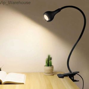 Lampe de bureau à pince pour lire avec alimentation USB et tuyau flexible - Protection des yeux LED Book Light HKD230829 HKD230829