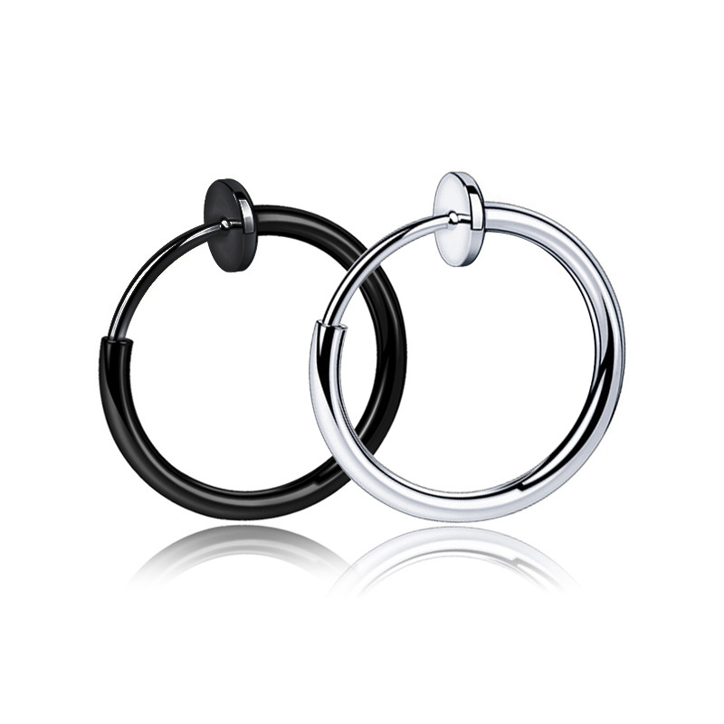 Klipp på öronfånge båge kropp näsa läppring studörhängen punk goth piercing 13mm blandade färger ingen piercing brosk septum