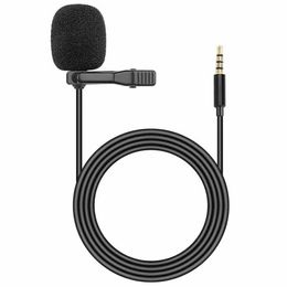 Clip-on revers mini lavalier mic microfoon 3,5 mm extern audio-apparaat voor mobiele telefoon PC-opname