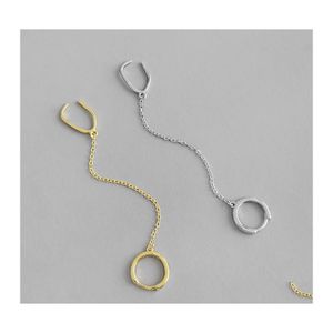 Clip-on schroef terug 1 pc puur 925 sterling sier oordeuken manchet wikkel oorbellen ins vierkante cirkel ketting kwast oorbel geen piecing juweel otcvb