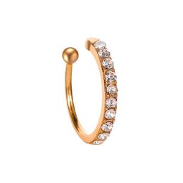 Tornillo de clip hacia atrás 1pc Pequeño de oreja pequeña Concha Hie Cz Nariz de diamantes Nariz de diamantes Joya de moda Joya para mujeres Entrega de caída de caída DHNO6