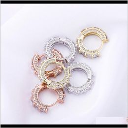 Clip-on schroef rug oorbellen drop levering 2021 bling 18k goud vergulde mode hies voor vrouwen oorbel sieraden koperen diamantoor versterkten 1G8