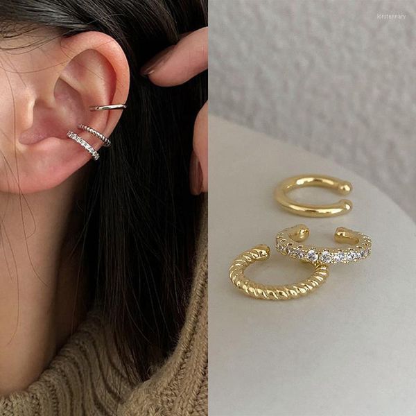 Clip-on Screw Back Fashion Ear Cuffs Sin piercing Pendientes de clip Cartílago falso no perforante para mujeres Joyería 2022 RegalosClip-on Kirs22