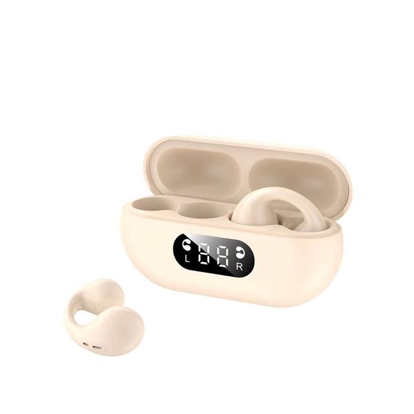 Auriculares Bluetooth inalámbricos con clip Auriculares con pantalla digital de conducción ósea Auriculares deportivos Mini gancho para la oreja Auriculares con cancelación de ruido para juegos 1PCS