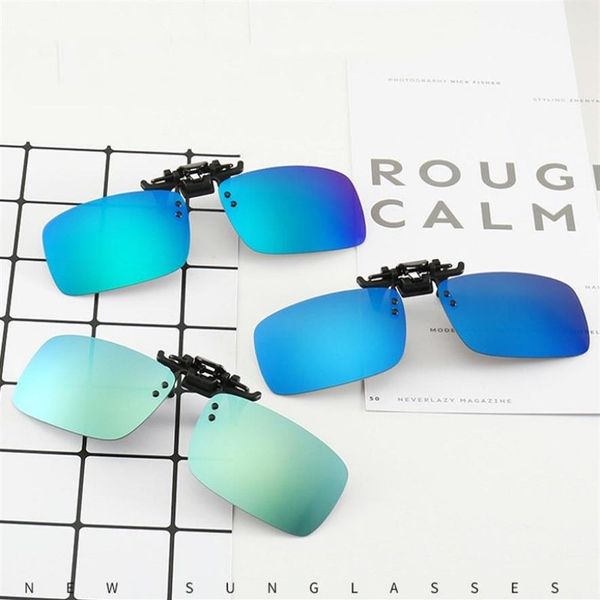 Clip des lunettes de soleil polarisées et UV400 Folder Eyeglass Cadre Mirror Lens Vision Vision Flip Up Lunes 3 Taille entier279V