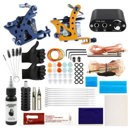 Kit de tatouage à Clip, pistolet Hines avec encre de tatouage noire, peintures à pigments naturels, alimentation électrique, poignées de tatouage pour outils d'art corporel, accessoires