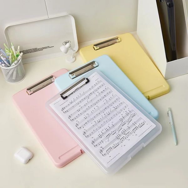 Clipbain A4 Test Paper Holder Fichier Fichier de fichiers Cave-tableau Écriture PAD MÉMO Clitre Clift Rangement Organisateur Fourniture des écoles stationnaires