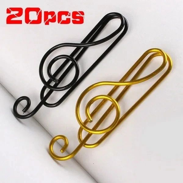 Capplejes 20pcs Música creativa Clips de papel notas musicales CLAMPS CLAMPS CLAMPS DE OFICINA DE BODADORES ESTUDIARIOS ESTACIONARIOS RESTA 231130