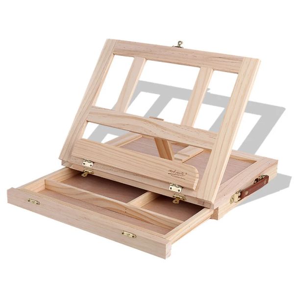 Portapapeles el caballete de la mesa de madera para pintura Artist Kids Sketch Cajón Cajón Cajón Desktop Accesorios para computadoras portátiles Malifa de pintura Multiuseo