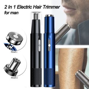 Clippers 2 in 1 elektrische neushaartrimmer voor mannen oplaadbare neushaar knipsels draagbare oor ontharing multikinetische scheergereedschap