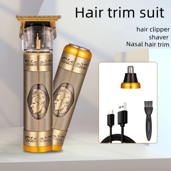 Clippers 2023 Multifunción Cabello eléctrico Clipper Nariz Trimmer USB Shaver recargable Barba Máquina de cabello para hombres Clipper para hombres