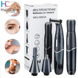 Clippers 4 en 1 Epilator eléctrico para hombres Mujeres impermeables para la oreja del cabello para la oreja de la oreja de la oreja de bikini.