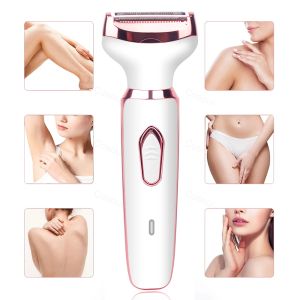 Clippers 4 en 1 Rasoir électrique pour femmes Rasoir Lady Shaver Body Hair Trimmer pour aisselle bikini jambe de jambe de bras moustache portable indolore