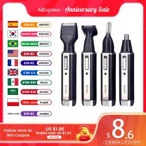 Clippers 4 en 1 hommes rechargeables Men de poils de l'oreille de nez électrique Trimmer indolore Femmes coupées brûlures sourcils Hair de la barbe Clipper coupé rasoir