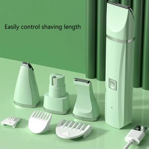 Clippers 4 en 1dog Shaver Clippers pour le toilettage de chat Clipper Triming Nail Grinder Animal Hair Cutter Remover Clipper rechargeable