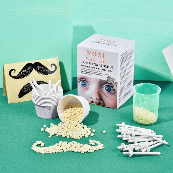 Clippers 50g Kit de cire de nez indolore portable pour hommes Femmes Paper Free Nez Epilation Nettoyage Nettoyage Civale