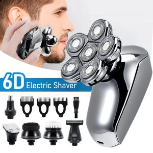 Clippers 6d Head Shaver for Men Body Hair Trimmer Electric Shaver Bald Floating Razor Head Draadloos elektrisch scheermes IPX7 Waterdicht scheerapparaat