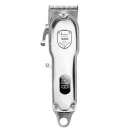 Clippers All Metal USB Hair rechargeable Clipper Pitch de dents réglable Pitch Professional puissant Motor Barber Shop Eletric Cutter