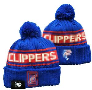 Clippers Bonnets Los Angeles équipe de basket-ball nord-américaine Patch latéral hiver laine Sport tricot chapeau casquettes de crâne