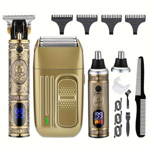 Clippers Barbe Rasoir, T-blade/nez Tondeuse Chauve Rasoir, Ensemble de toilettage électrique sans fil pour hommes, Cadeaux pour hommes, Cadeau de la fête des Pères