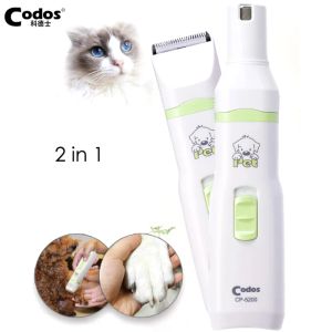 Clippers CODOS CP5200 2 en 1 PET DOB DOB CHIR CHIR TRIMME PAW GRINDE GRINDE GRIPHING CLIPPERS Nail Cutter Hair Hair Machine