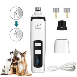 Clippers Droship Electric Dog Chog Nail Clippers Rechargeable USB Charge Pet Patrelles Cat PAWS Toilage à ongles pour chien Nail Grinder Trimmer Outil