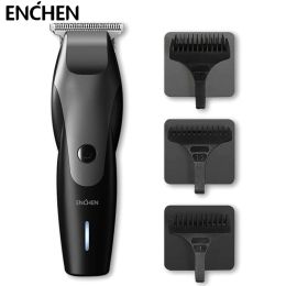 Clippers Enchen Hummingbird Hair Clippers for Men Barber Profesional Draadloze Sluit Sluit Snijden Tblade Hair Trimmer met 3 Limit Combs