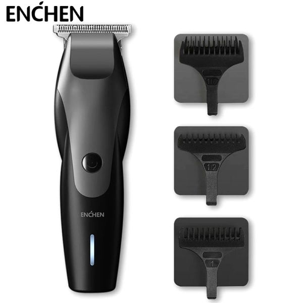 Clippers Enchen Hummingbird Hair Clippers For Men Barber Professional sans fil ferme coupe TBLADE Hair Trimmer avec 3 bandes limites