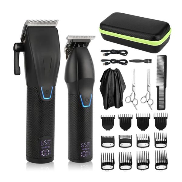 Clippers Hair Clipper Big Small Set Professional Trimmer Electric Huile Cutter Cutter Cutting Finishing Machine Man USB Barbershop