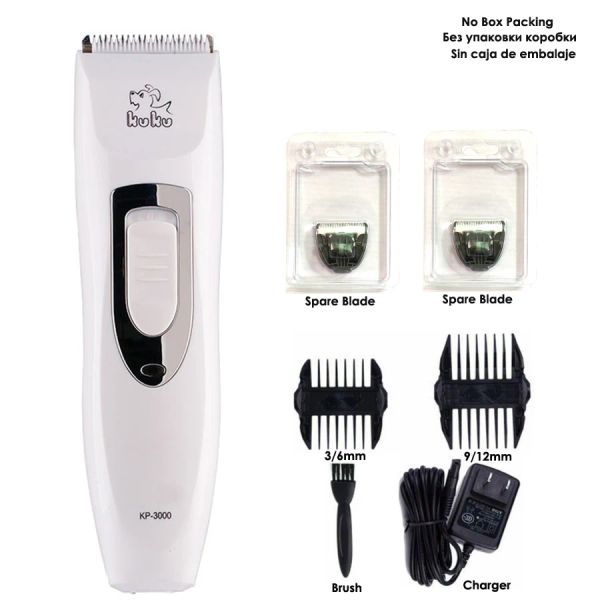 Clippers Kuku Kp3000 Pet Hair Clipper Coiffure électrique Coiffure de poils rechargeables Haulage Sharp To couing Haircut Shaver Machine Blanc