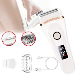 Clippers Mini Women Electric Epilator USB Oplaadbare Bikini Hair Removal Portable LCD LCD Full Body Clipper Trimmer schaamdepilator scheerapparaat