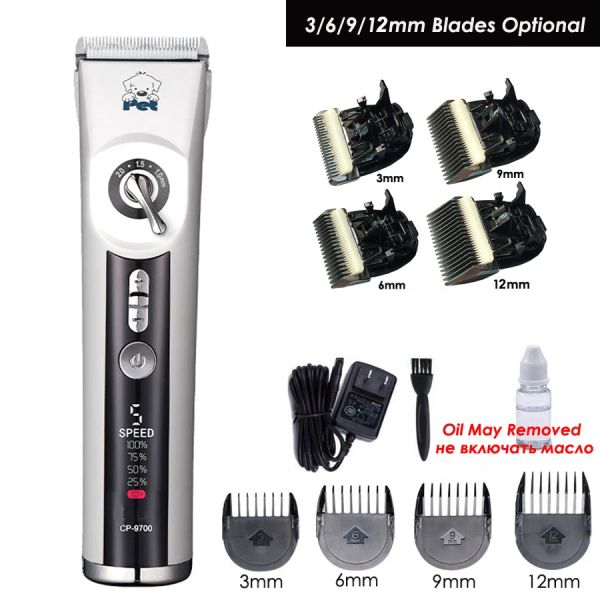 Clippers Nouveau arrivée CP9700 Pet Pet Clipper LCD Coiffure de poils de chien Machine de toilettage Animaux de compagnie Cat Rasoir électrique Tondeuse 7000rpm