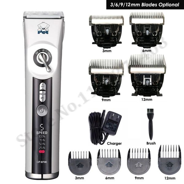 Clippers Nouveau CP9700 Hoies de chien Clipper Trimage de compagnie rechargeable 5 Vitesses Clippers de chien Toilettes électriques Too coulant Shaver Haircut Machine