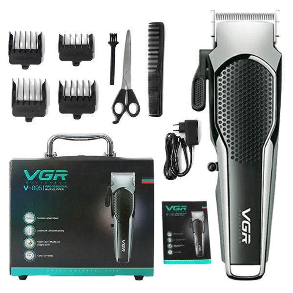 Clippers Barber Hair Barber Clipper Coiffure électrique Trimter rechargeable Machine à cheveux Machine de cheveux Cordon Cordon Cordon Cutter Taper Lever