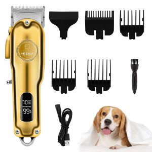 Clippers Hair Professional Chien Clipper All Metal Pet Trimm Cat Cat Shaver Rechargeable Machine de coupe Puppy Toilet Haircut Low NOICE