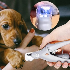 Coupe-ongles professionnel pour chien, coupe-ongles pour chat, ciseaux pour chiens et chats, lumière LED, produits pour animaux de compagnie
