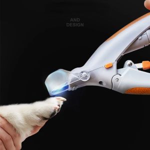 Clippers Clipper à ongles de compagnie professionnel avec LED Light Dog Cat Groomin Outil à outils Nail Toe Claw ciseaux